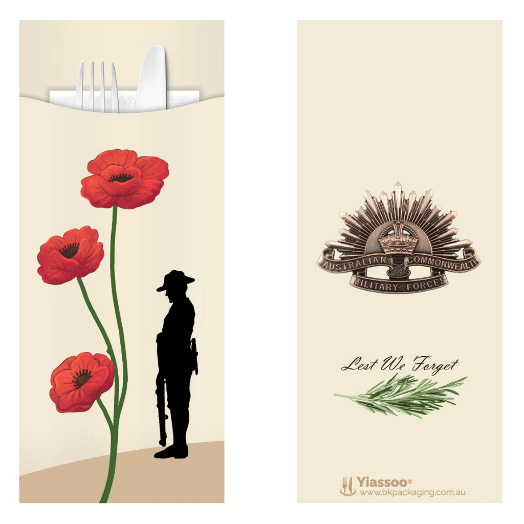 🪖 Anzac Day Cutlery Pouch - Lest We Forget 🪖