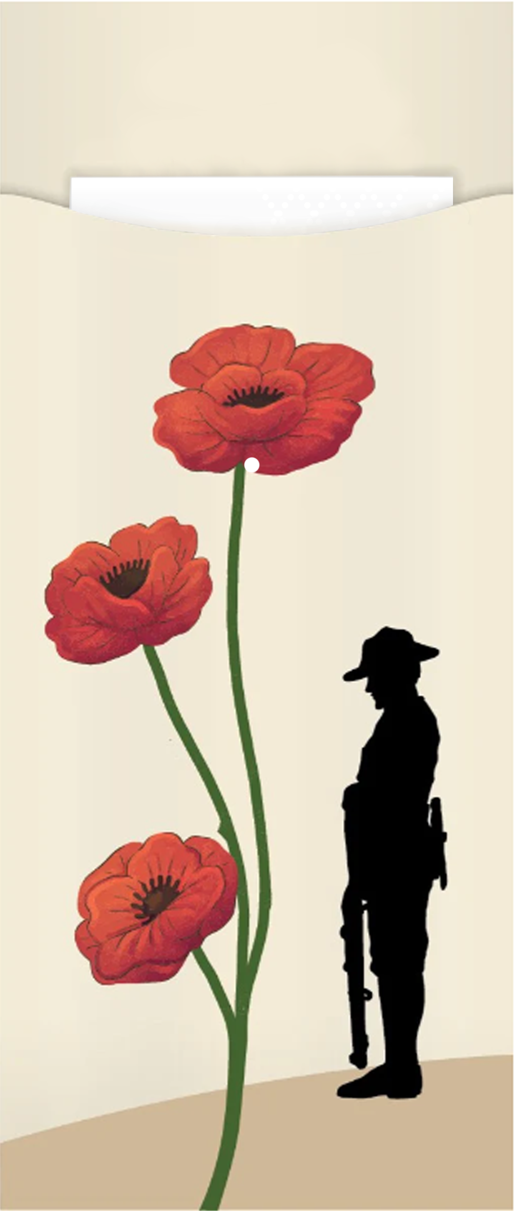 anzac cutlery pouch with no cutlery