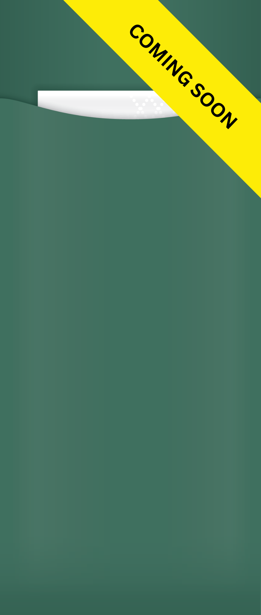 Brunswick Green Cutlery pouch with napkin and coming soon label