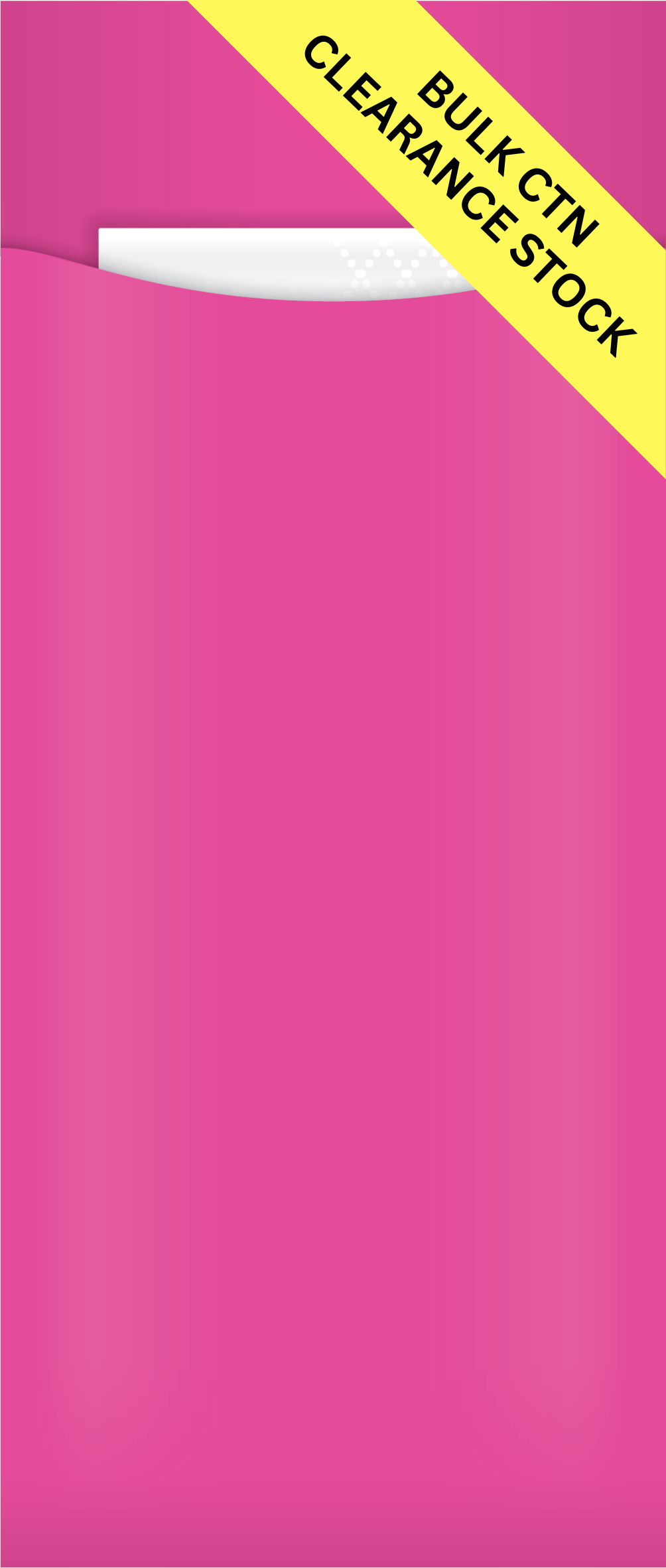 PINK CUTLERY POUCH WITH BULK CTN CLEARANCE STOCK LABEL