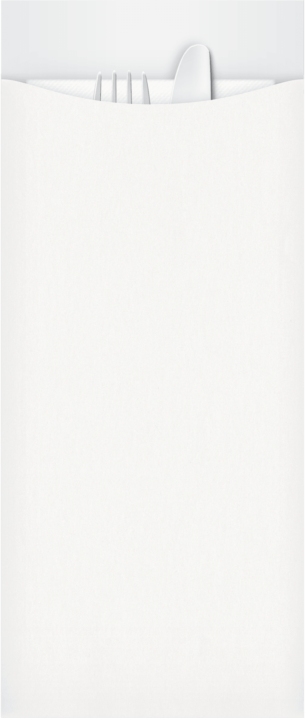 yiassoo deluxe premium paper cutlery pouch with a white napkin and cutlery 