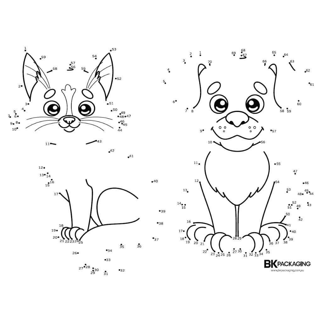 KIDS PLACEMAT JOIN THE DOTS PUSSY CATS