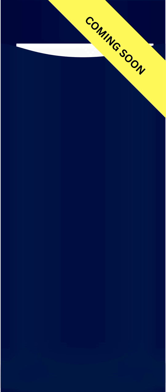 NEW DELUXE NAVY paper cutlery pouch with coming soon label