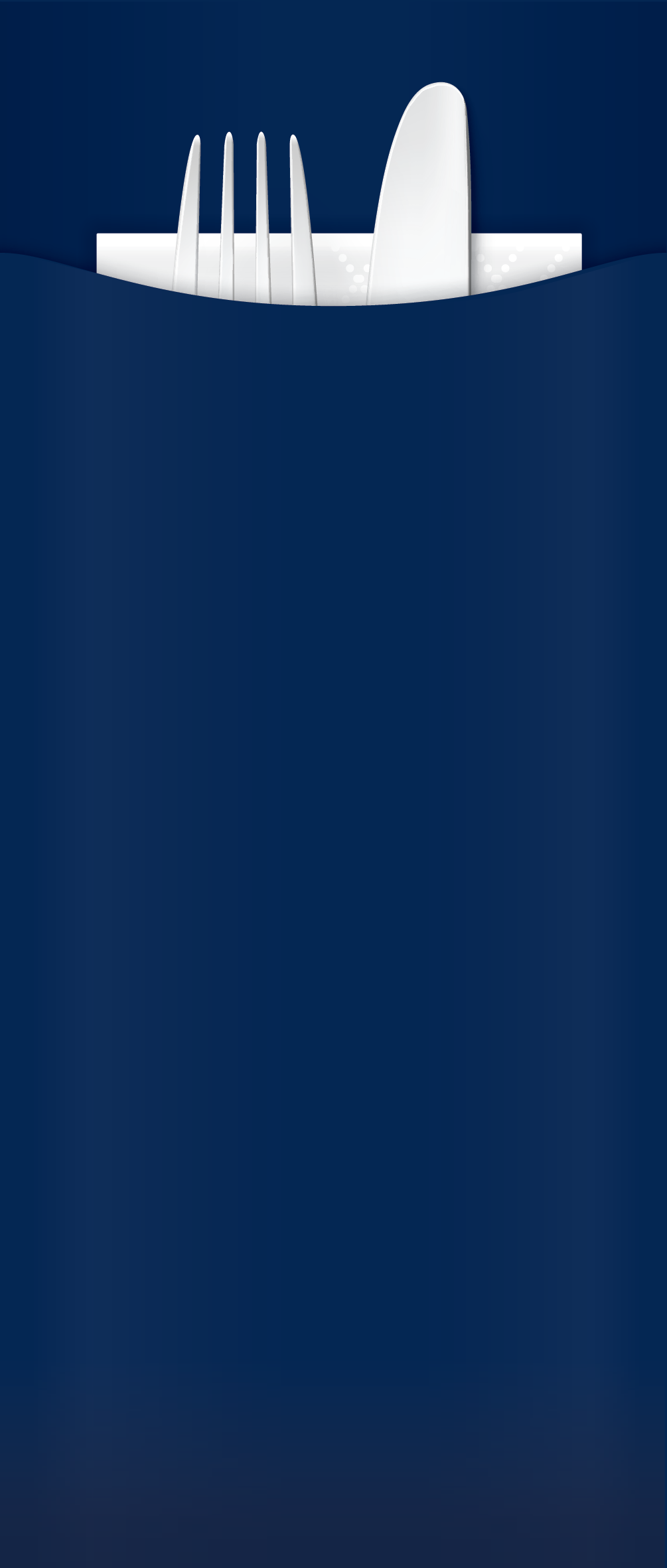 Coming Soon - Yiassoo Navy Cutlery Pouch 85 x 200mm with 3ply White Napkin