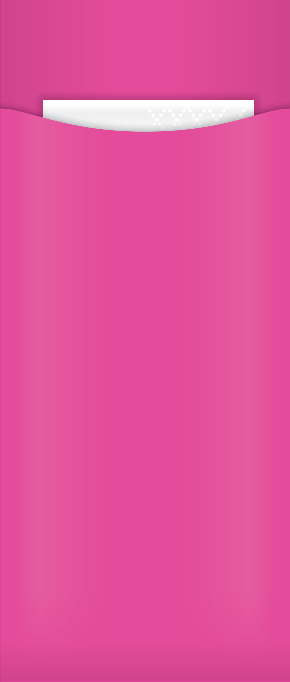 Pink Cutlery Pouch with white napkin