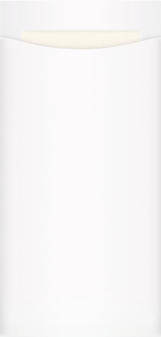 premium white pouch 110x230mm airlaid napkin