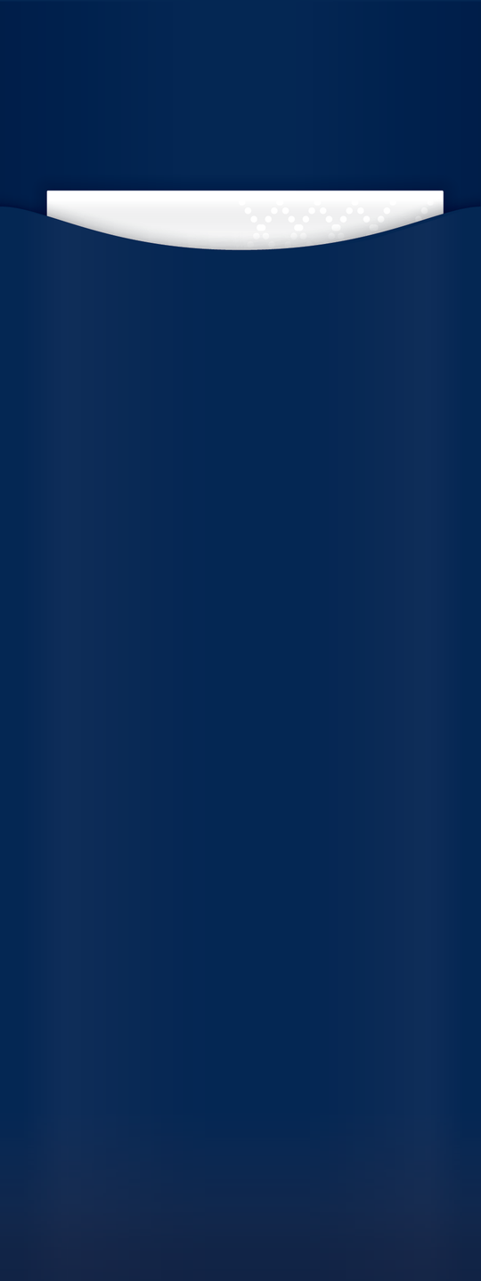 navy blue slim cutlery pouch with 2ply white napkin
