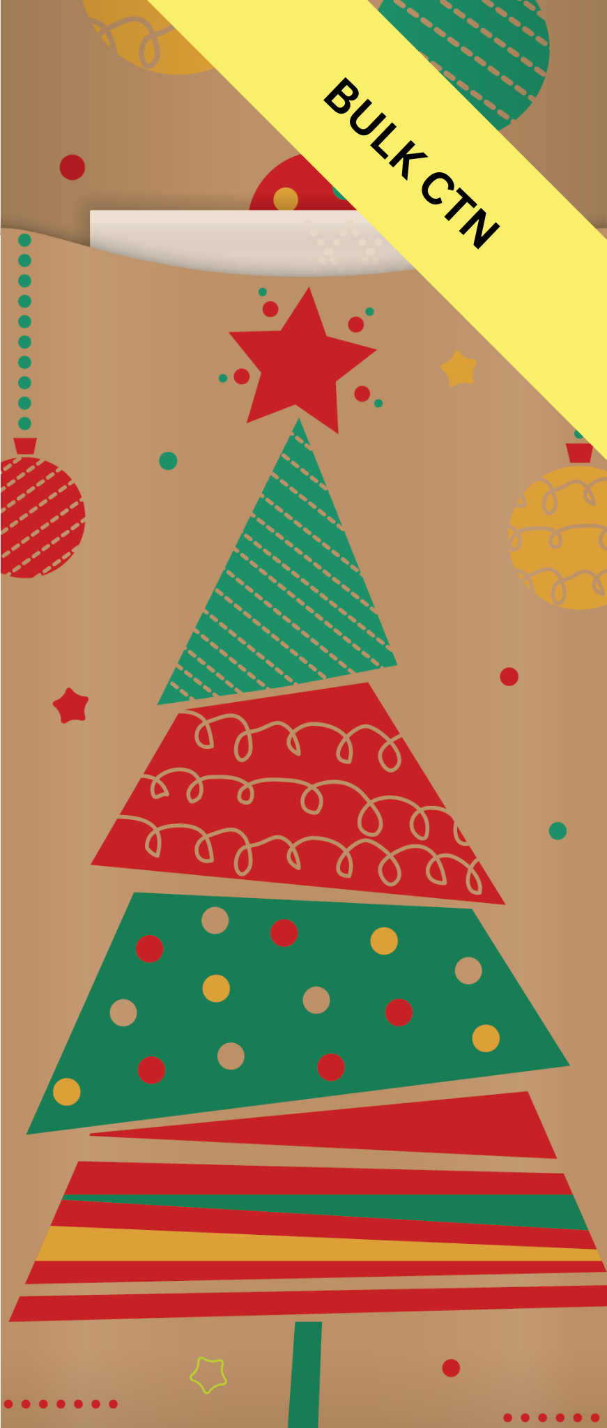 CHRISTMAS DESIGN TREE CUTLERY POUCH BULK CTN