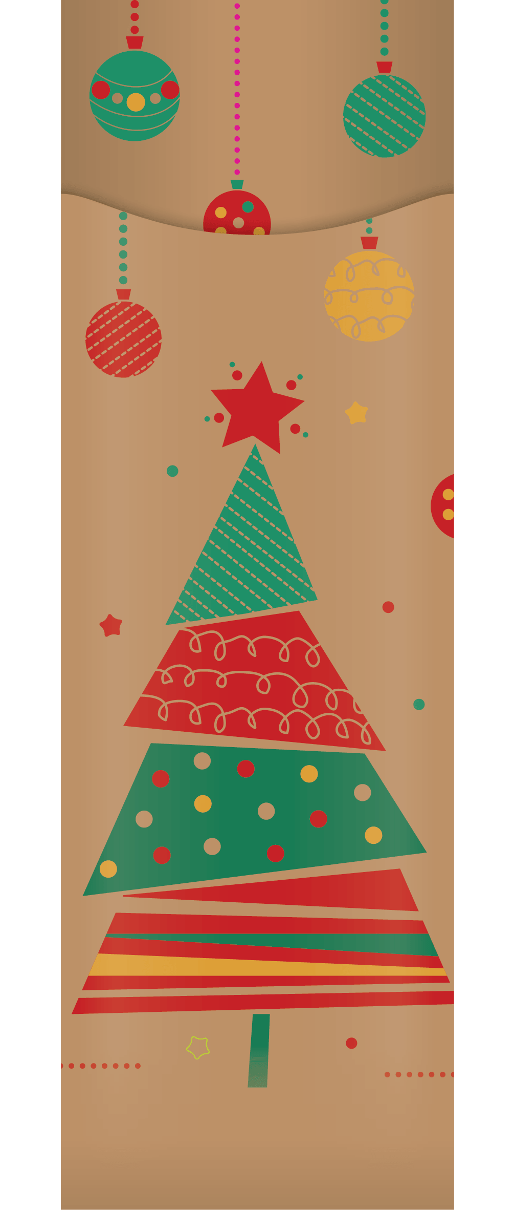 christmas paper cutlery pouch only