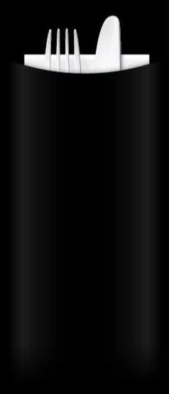 Black Cutlery Pouch 85 x 200