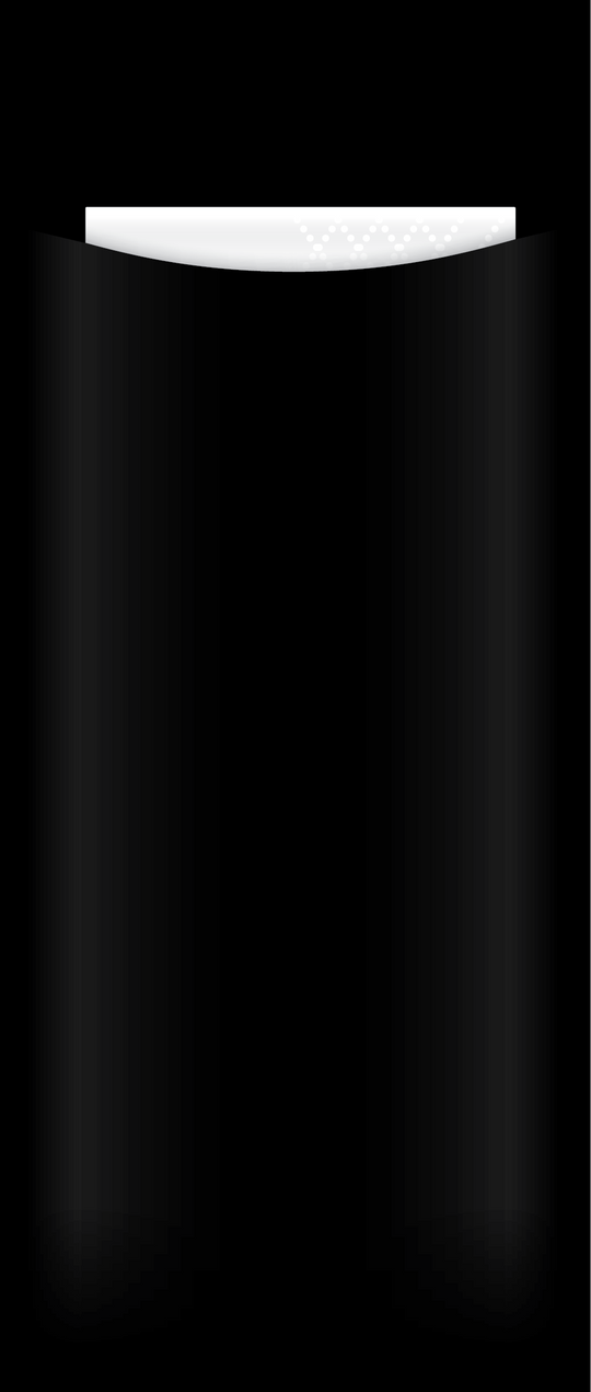 black cutlery pouch with white napkin