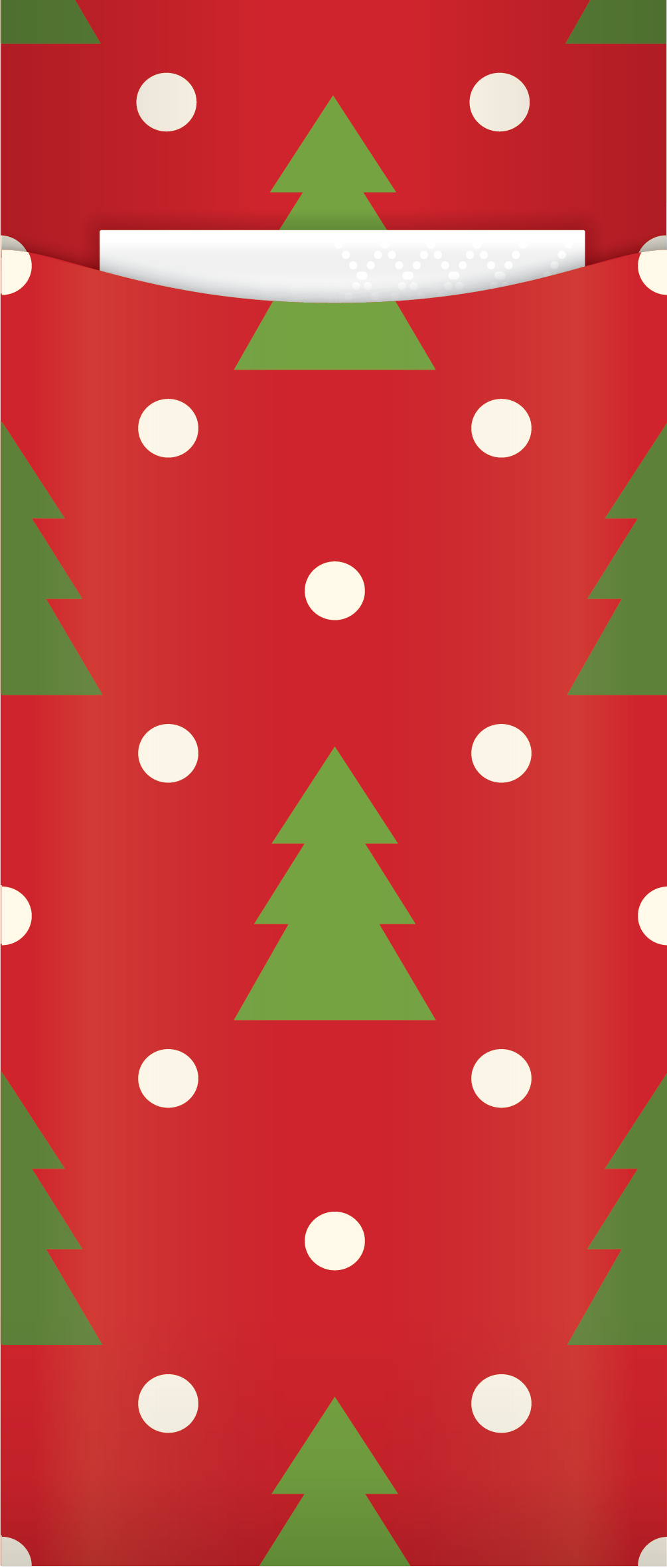 xmas cutlery pouch with napkin, no cutlery