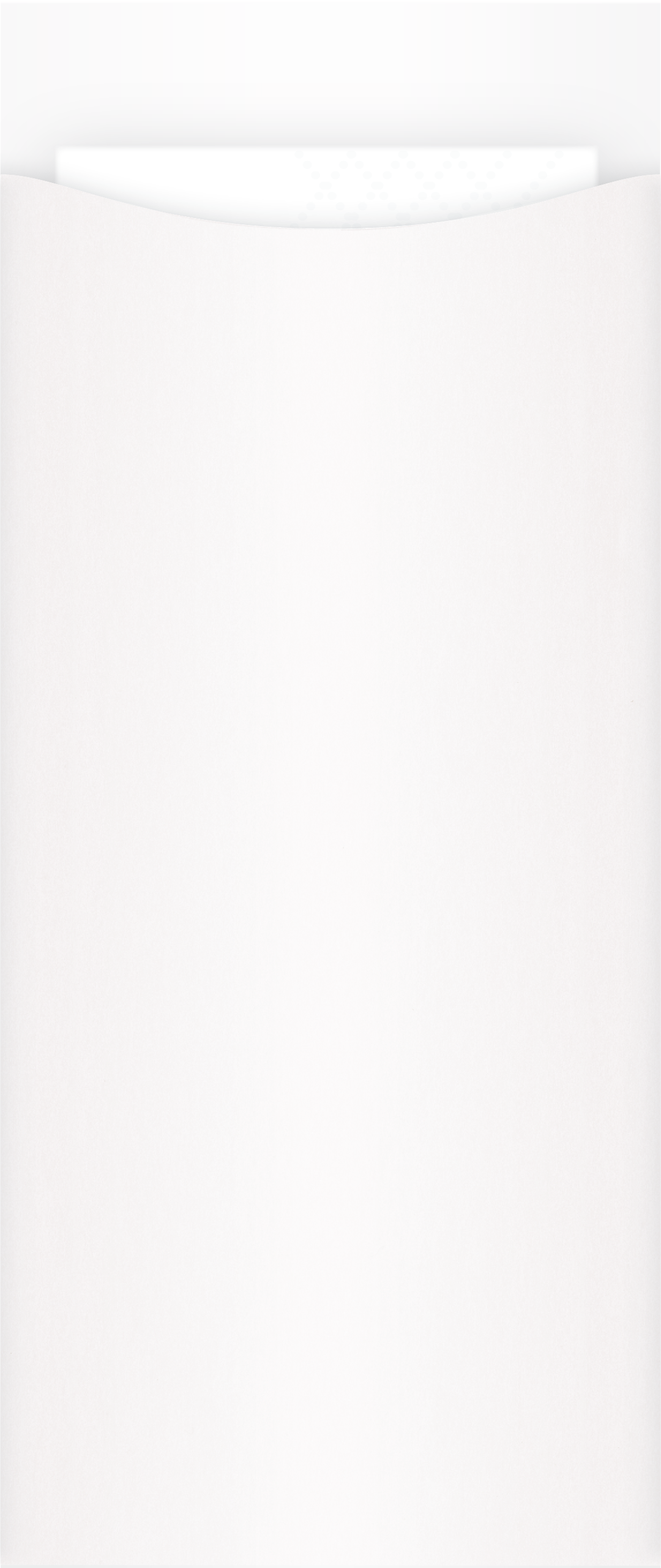 deluxe white cutlery pouch with no cutlery