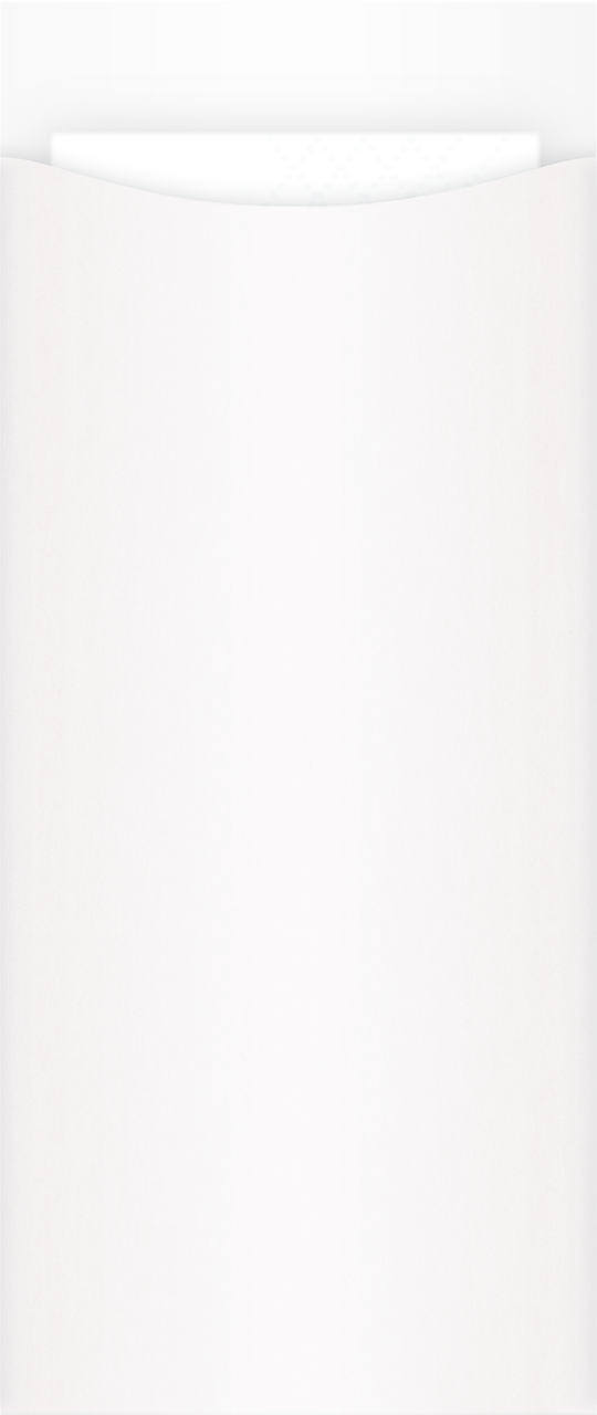 deluxe white cutlery pouch with no cutlery