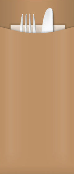 Kraft Cutlery Pouch 85 x 200