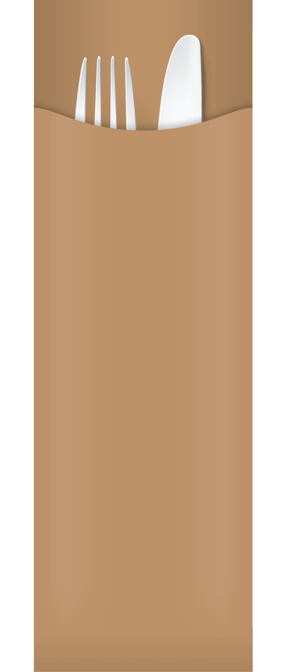 kraft paper cutlery pouch only with cutlery