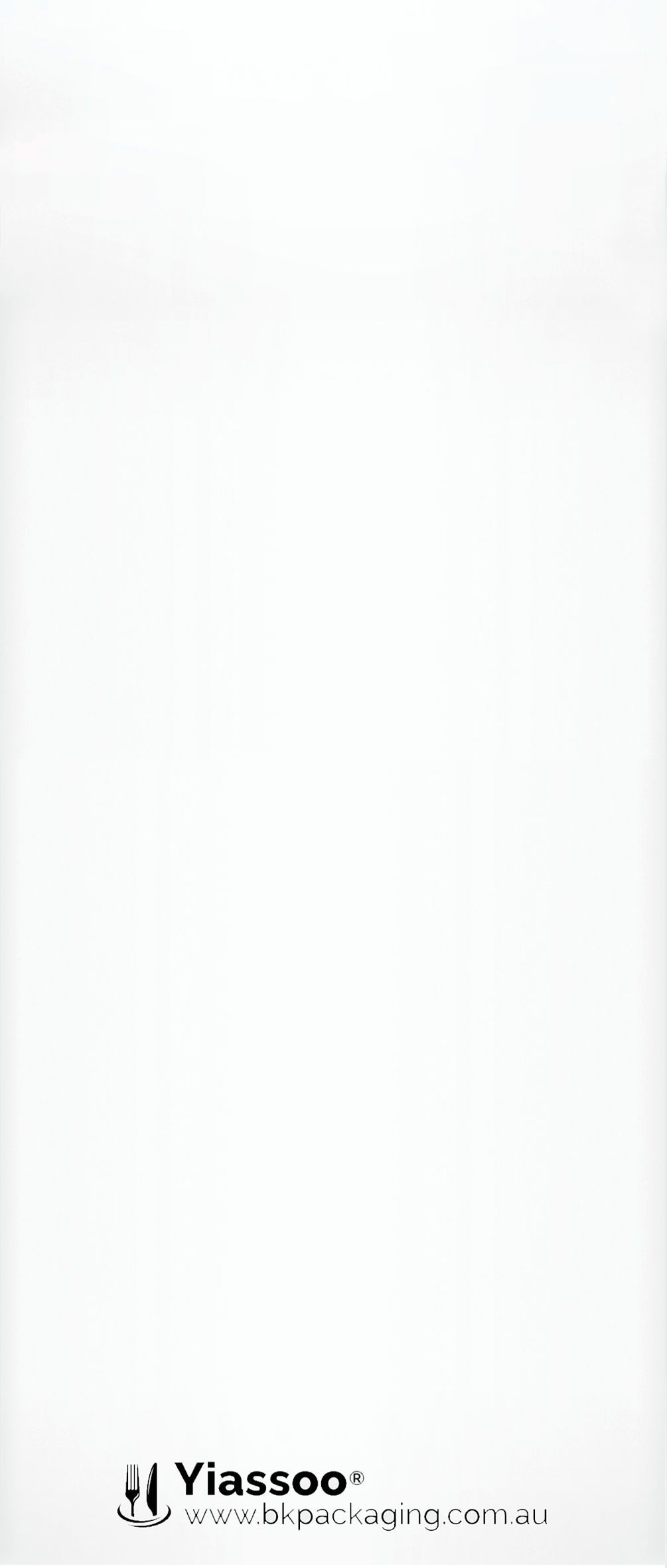 Yiassoo Luxury White Premium Paper Cutlery Pouch 110 x 230mm with White Airlaid Napkin